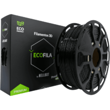 NEGRO CON CARRETEL PLA HELLBOT Filamento 3D 1,75mm x 1KG ECOFILA 3588