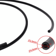 Tubo teflón 2mmx4mm Manguera PTFE para 1.75mm Color negro 1 METROS manguera COD 31187