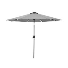 Sombrilla solar gris con luz interna KUSHIRO FSSI-0001