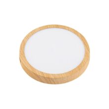 Plafón Lampara LED Forest redondo 18 W, color madera - frío