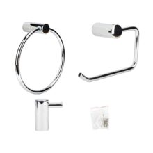 Set de accesorios metálicos para baño 3 piezas línea Marve GLOA SAM-LM3