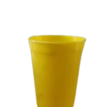 amarillo Vaso Milkshake de plastico polimero con sorbete 300 ml - AT