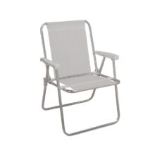 Silla alta aluminio sannet MOR color blanco Medidas: 53 cm × 54,5 cm × 72,5 cm Peso máximo soportado: 110 kg