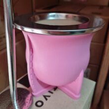 Rosa MATE LASERABLE con bombilla acero inoxidable