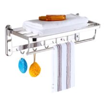 Toallero con estante rebatible