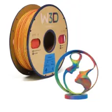 MATTE TRICOLOR ROJO-AZUL-AMARILLO (Red-Blue-Yellow) PLA W3D FILAMENTO 3D 1.75MM 1KG