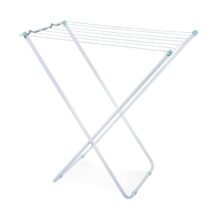 Tender de ropa, Tendedero, plegable de acero, sin alas, color blanco MOR 006104