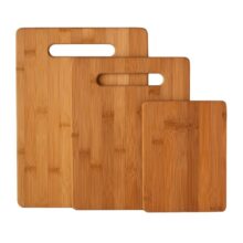 Set de 3 tablas de bambú VONNE CCN094 Chica: 20cm × 15cm. Mediana: 28cm × 21cm. Grande: 33 cm × 24 cm